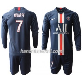 Paris Saint-Germain Mbappe 7 Kinder Heim Trikotsatz 2019/20 Langarm (+ Kurze Hosen)